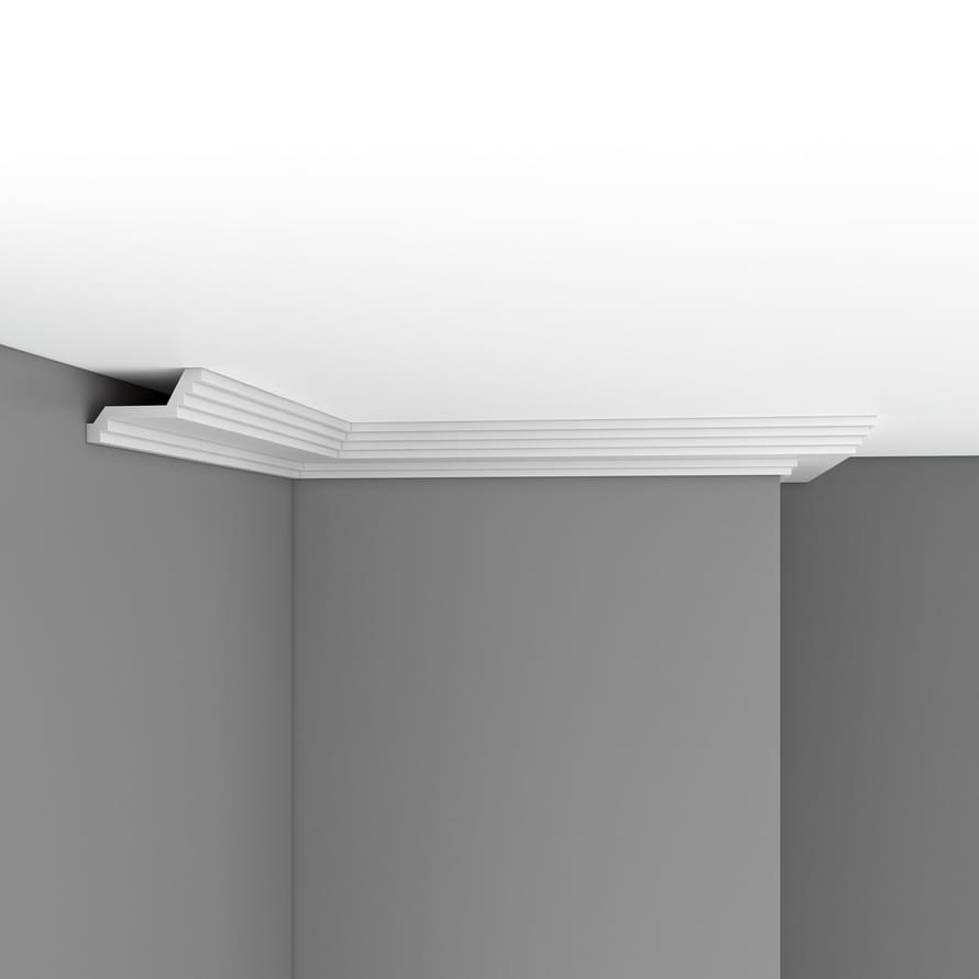 Плинтус Decomaster Лепнина Из Полиуретана 96400 Плинтус Потолочный 240x6x10 см поверхность матовая