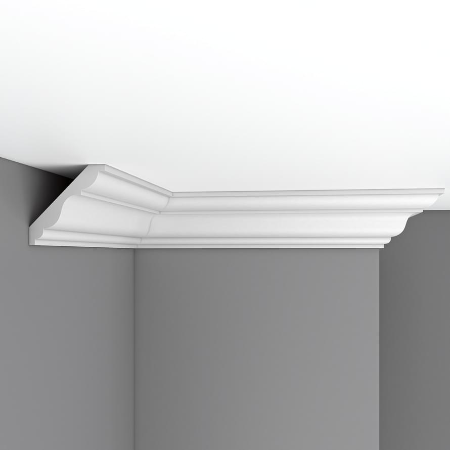 Плинтус Decomaster Лепнина Из Полиуретана 96406 FL Плинтус Потолочный Гибкий 240x8.5x8.5 см поверхность матовая