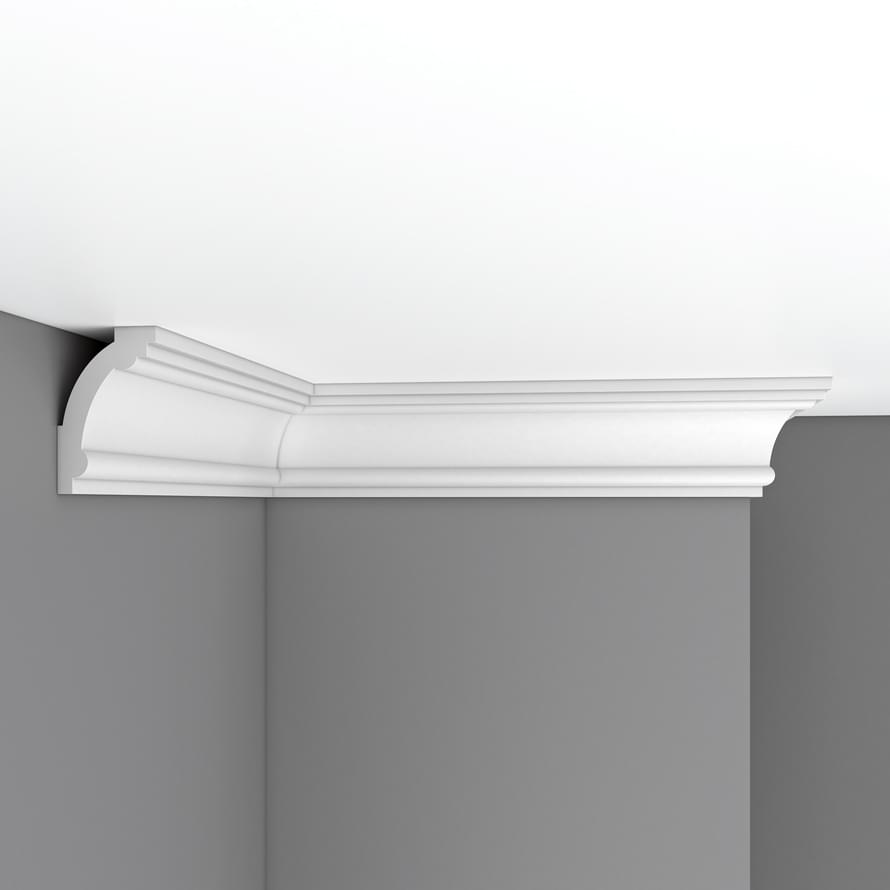Плинтус Decomaster Лепнина Из Полиуретана 96611 Плинтус Потолочный 240x9x5.6 см поверхность матовая