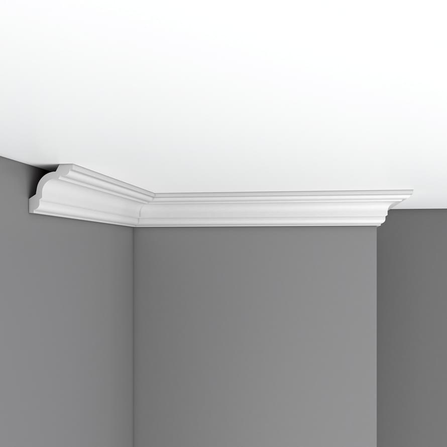 Плинтус Decomaster Лепнина Из Полиуретана 96628 FL Плинтус Потолочный Гибкий 240x5.2x5 см поверхность матовая