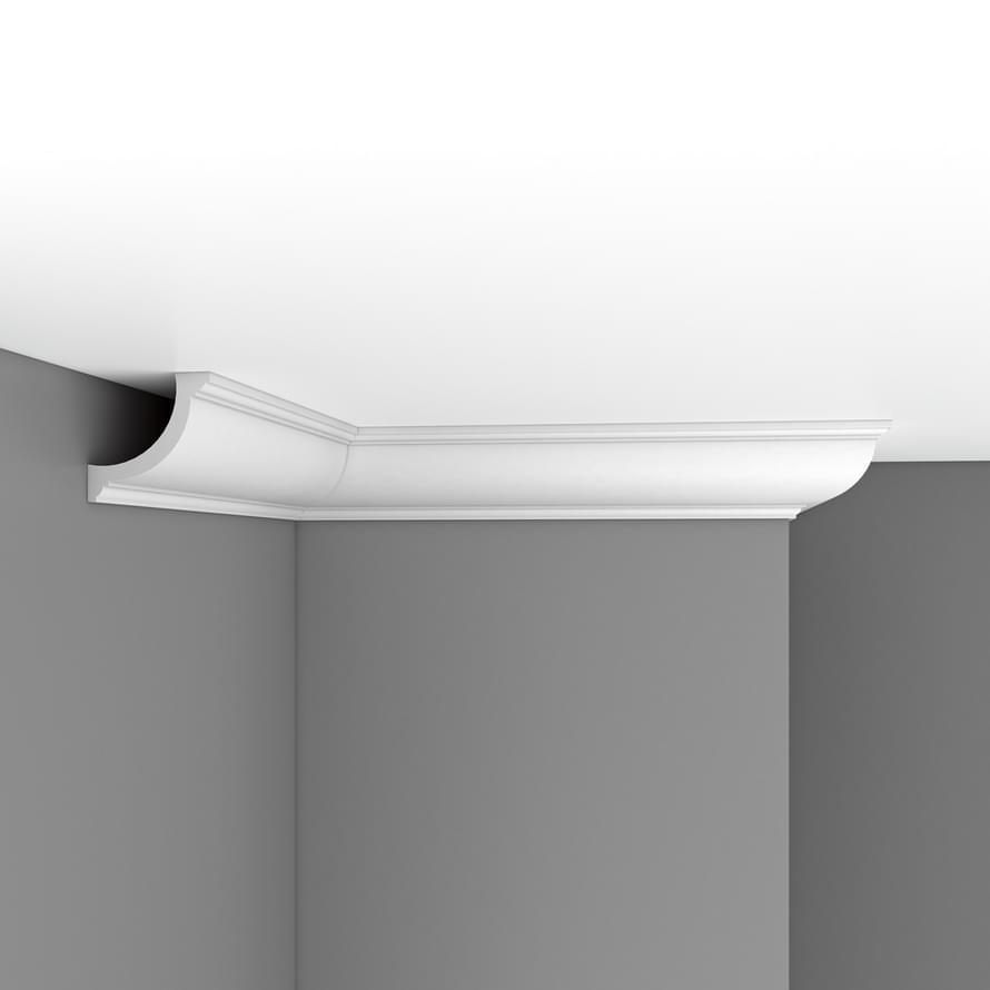Плинтус Decomaster Лепнина Из Полиуретана 96689 Плинтус Потолочный 240x10.5x10.5 см поверхность матовая