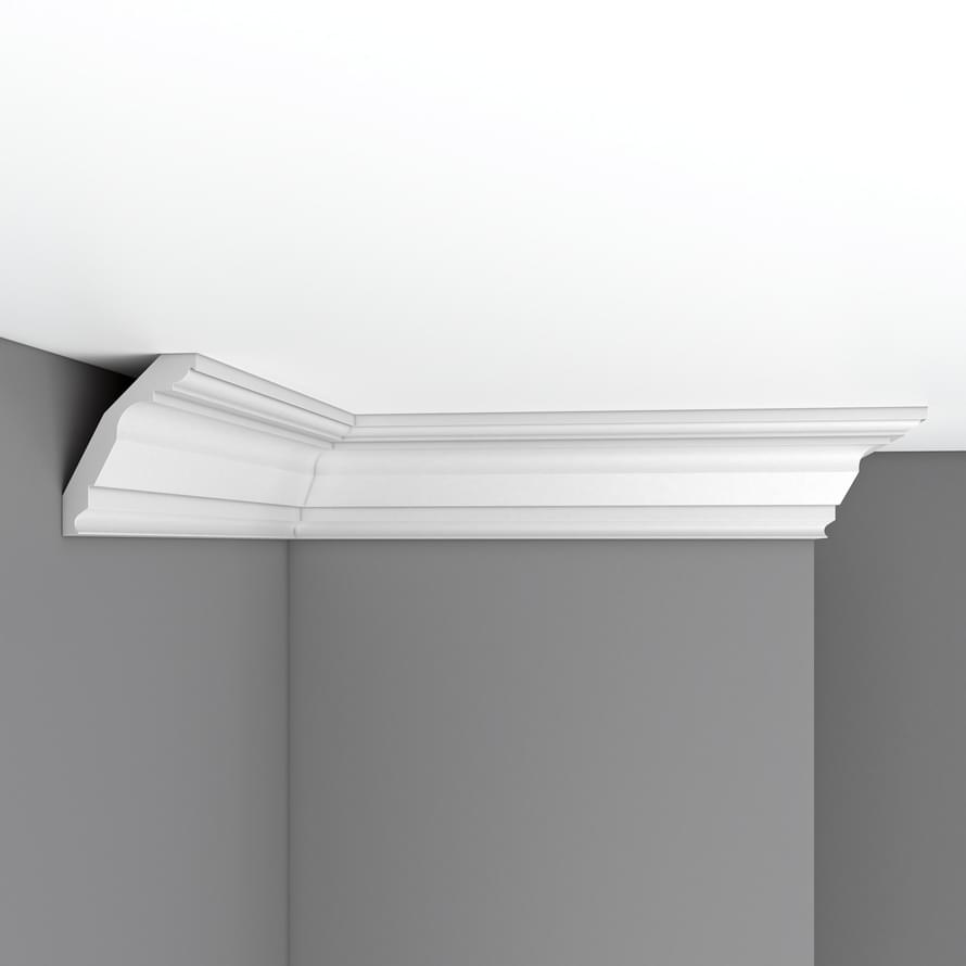 Плинтус Decomaster Лепнина Из Полиуретана 96804 Плинтус Потолочный 240x9x7 см поверхность матовая