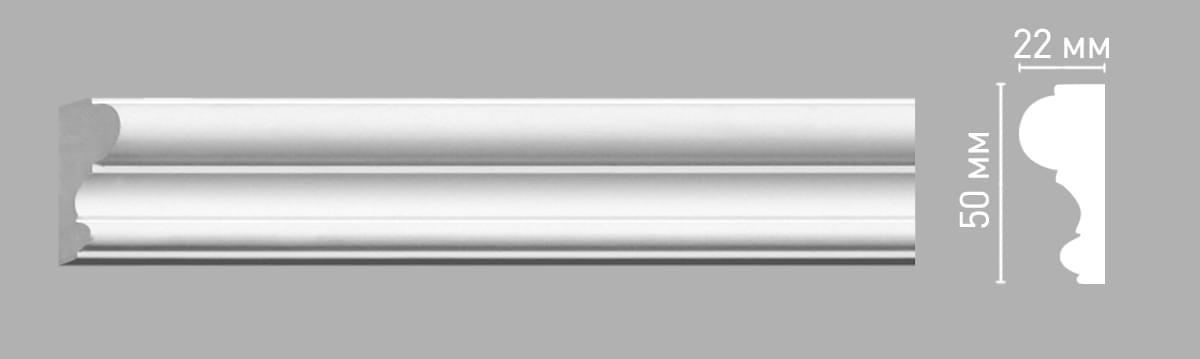 Decomaster Лепнина Из Полиуретана 97200 Молдинг 240x5x2.2 см поверхность матовая