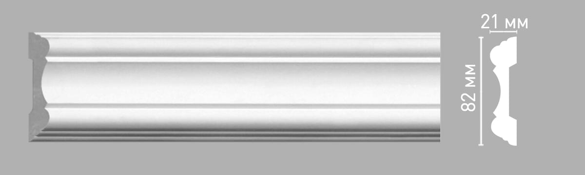 Decomaster Лепнина Из Полиуретана 97205 Молдинг 240x8.2x2.1 см поверхность матовая