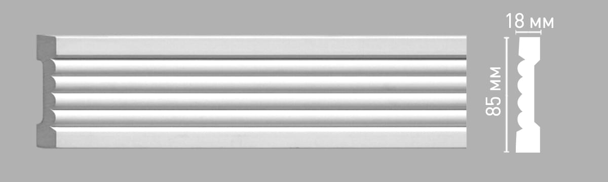 Decomaster Лепнина Из Полиуретана 97206 Молдинг 240x8.5x1.8 см поверхность матовая