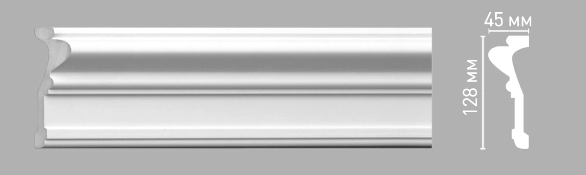 Decomaster Лепнина Из Полиуретана 97207 Молдинг 240x12.8x4.5 см поверхность матовая