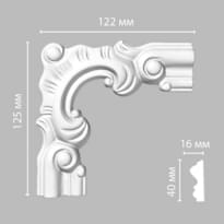 Decomaster Лепнина Из Полиуретана 97803 1 Угол 12.5x12.2x0 см поверхность матовая