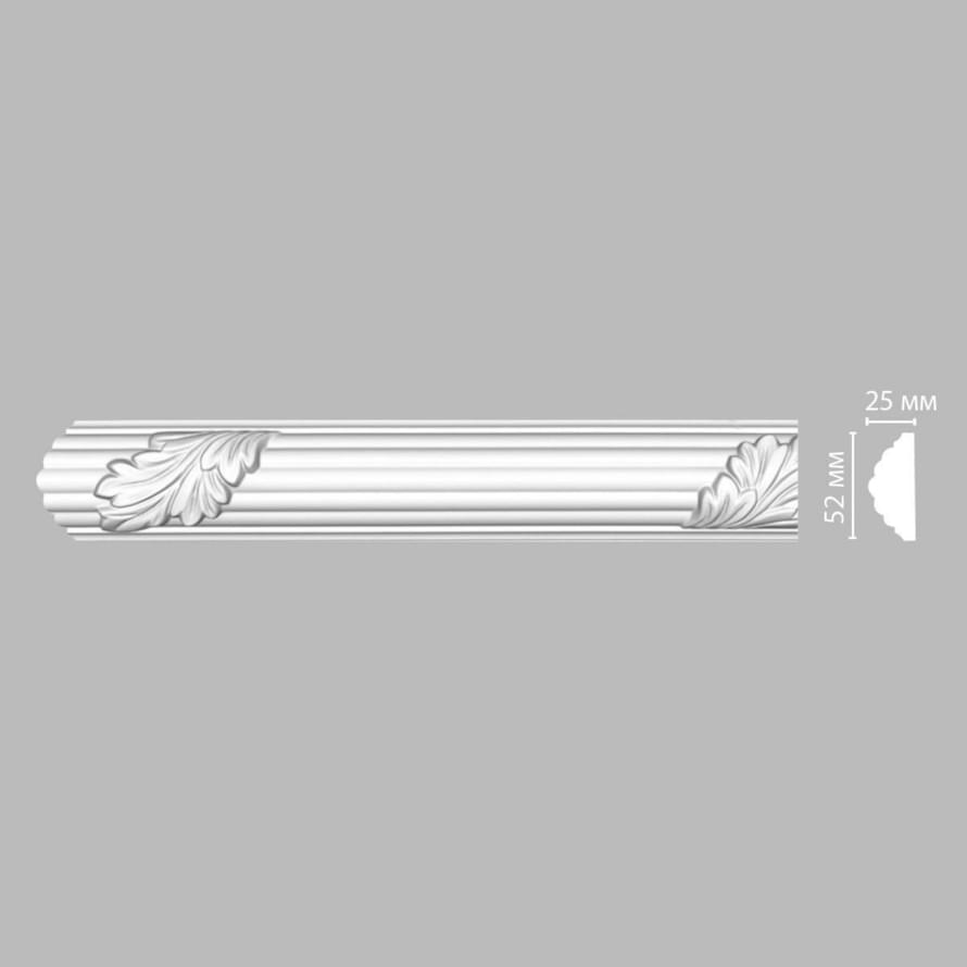 Decomaster Лепнина Из Полиуретана 98020 Молдинг 240x5.1x2.4 см поверхность матовая