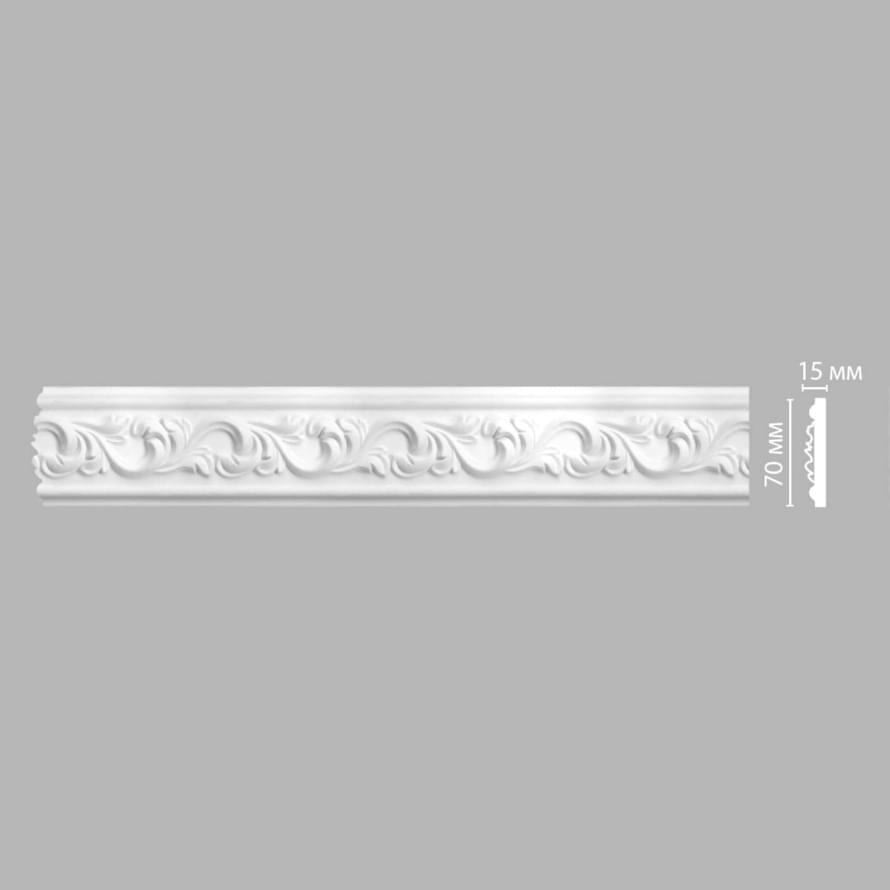 Decomaster Лепнина Из Полиуретана 98065 Молдинг 240x7x1.5 см поверхность матовая