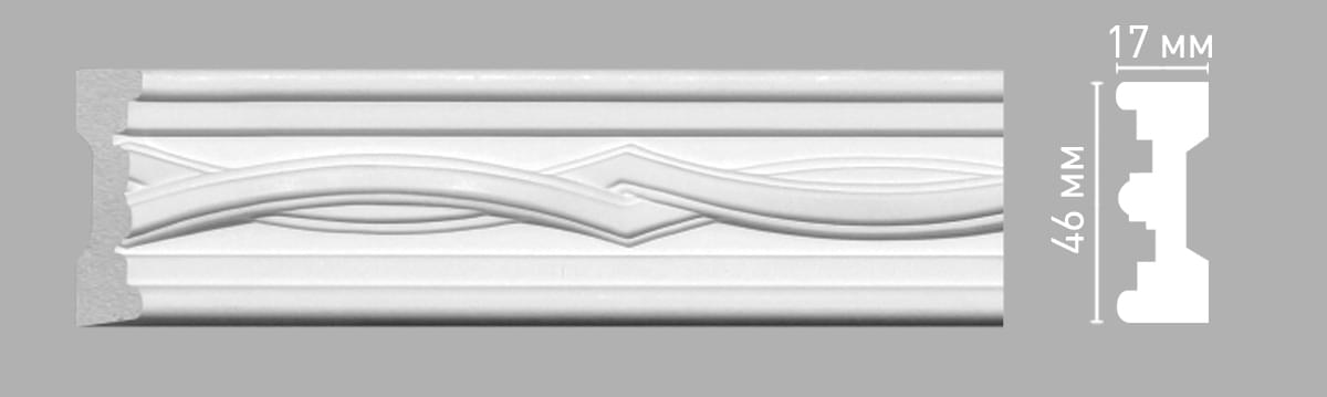 Decomaster Лепнина Из Полиуретана 98082 Молдинг 240x4.6x1.7 см поверхность матовая
