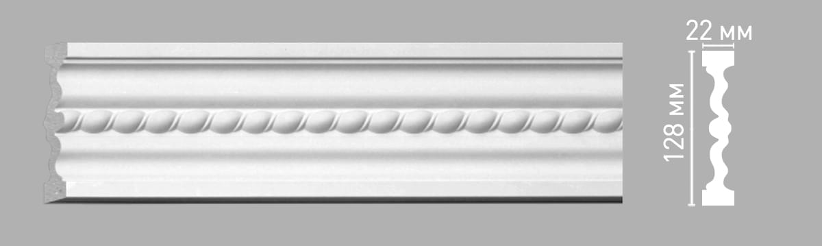 Decomaster Лепнина Из Полиуретана 98091 Молдинг 240x12.8x2.2 см поверхность матовая
