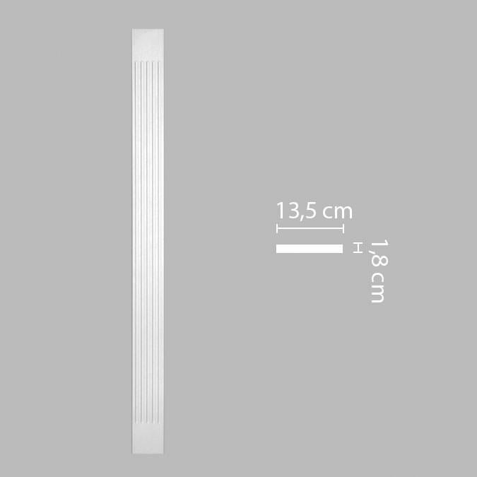 Decomaster Лепнина Из Полиуретана DK 82200 Пилястра 200x13.5x1.8 см поверхность матовая