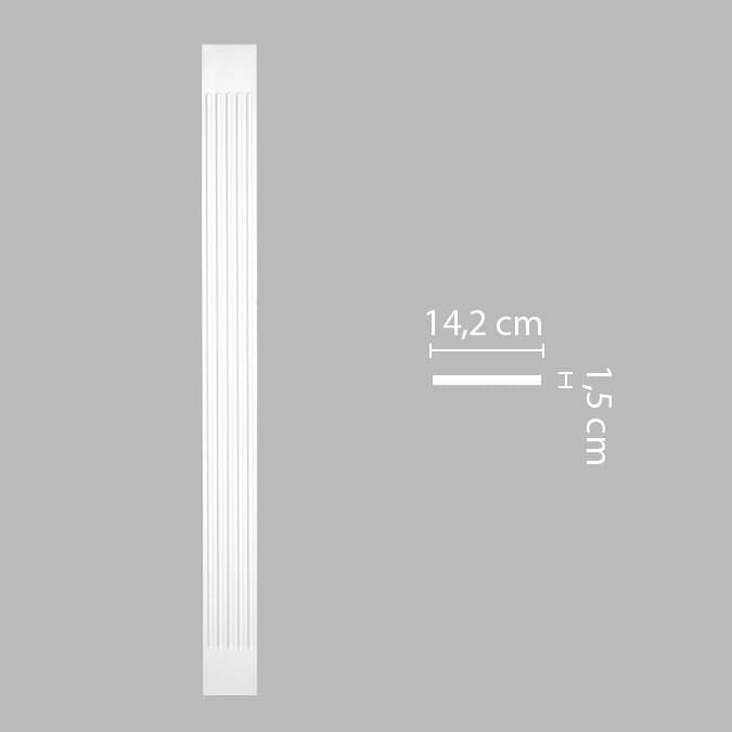 Decomaster Лепнина Из Полиуретана DK 82210 Пилястра 200x14.2x1.5 см поверхность матовая