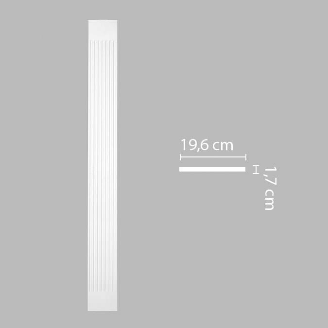 Decomaster Лепнина Из Полиуретана DK 82230 Пилястра 19.6x1.7x220 см поверхность матовая