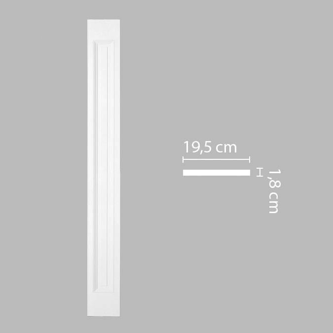 Decomaster Лепнина Из Полиуретана DK 82240 Пилястра 200x19.6x1.8 см поверхность матовая