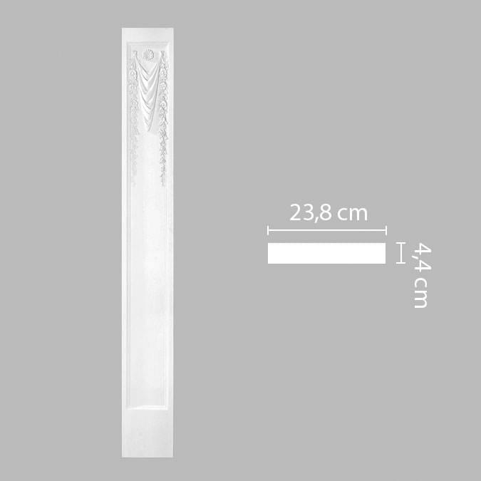 Decomaster Лепнина Из Полиуретана DK 82260 Пилястра 200x23.8x4.4 см поверхность матовая