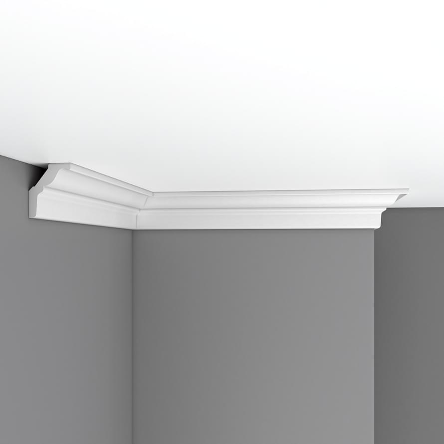 Плинтус Decomaster Лепнина Из Полиуретана DP 18 Плинтус Потолочный 240x5.9x4.8 см поверхность матовая