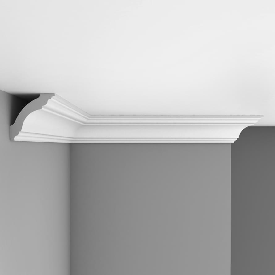 Плинтус Decomaster Лепнина Из Полиуретана DP 213A Плинтус Потолочный 240x8x8.5 см поверхность матовая
