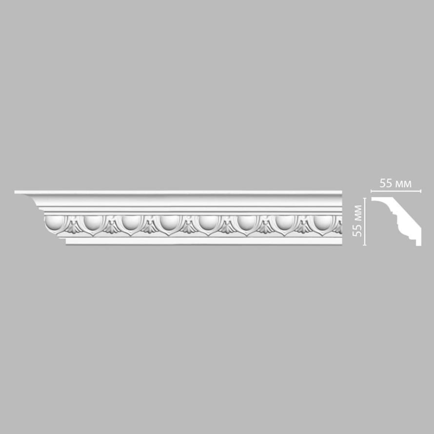 Плинтус Decomaster Лепнина Из Полиуретана DT 13 Плинтус Потолочный 240x5.5x5.5 см поверхность матовая