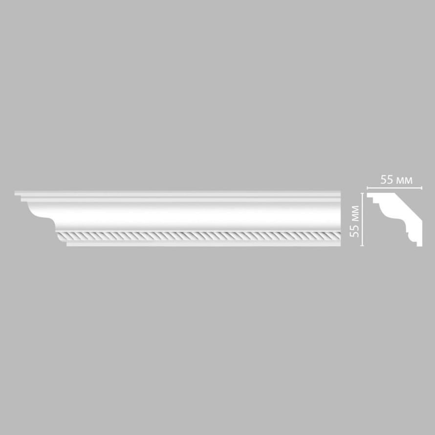 Плинтус Decomaster Лепнина Из Полиуретана DT 138 Плинтус Потолочный 240x5.5x5.5 см поверхность матовая
