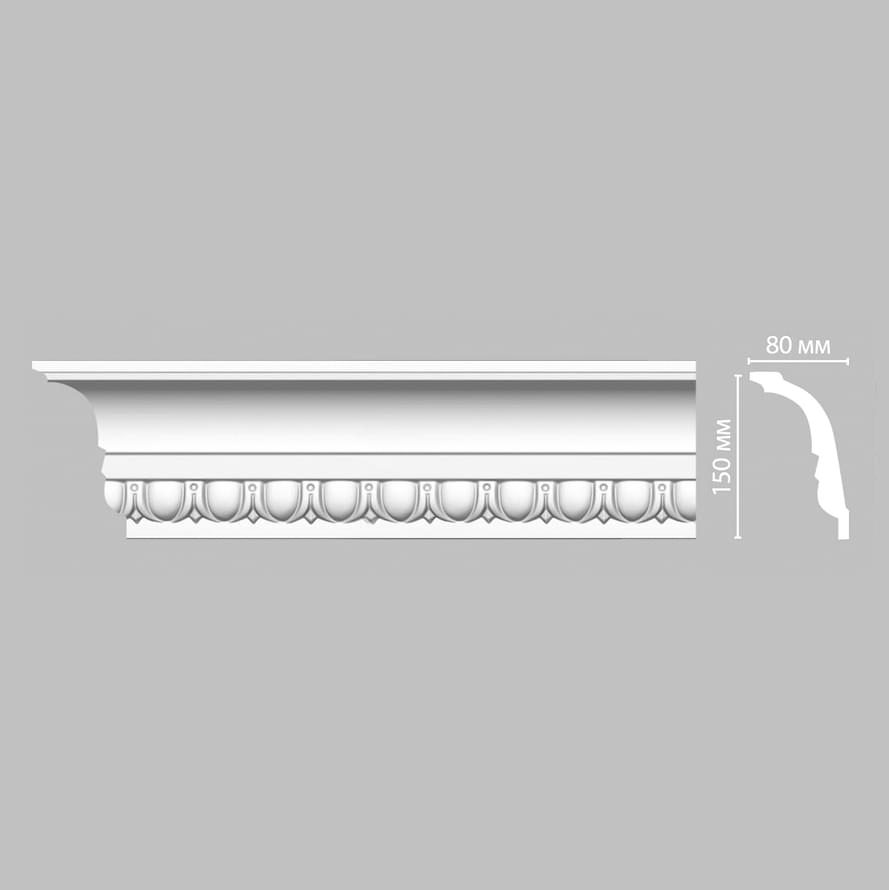 Плинтус Decomaster Лепнина Из Полиуретана DT 168 Плинтус Потолочный 240x15x8 см поверхность матовая