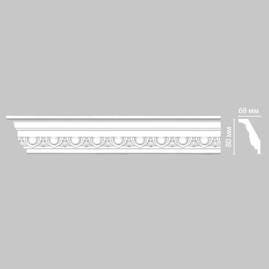 Плинтус Decomaster Лепнина Из Полиуретана DT 23 Плинтус Потолочный 240x8x4.8 см поверхность матовая