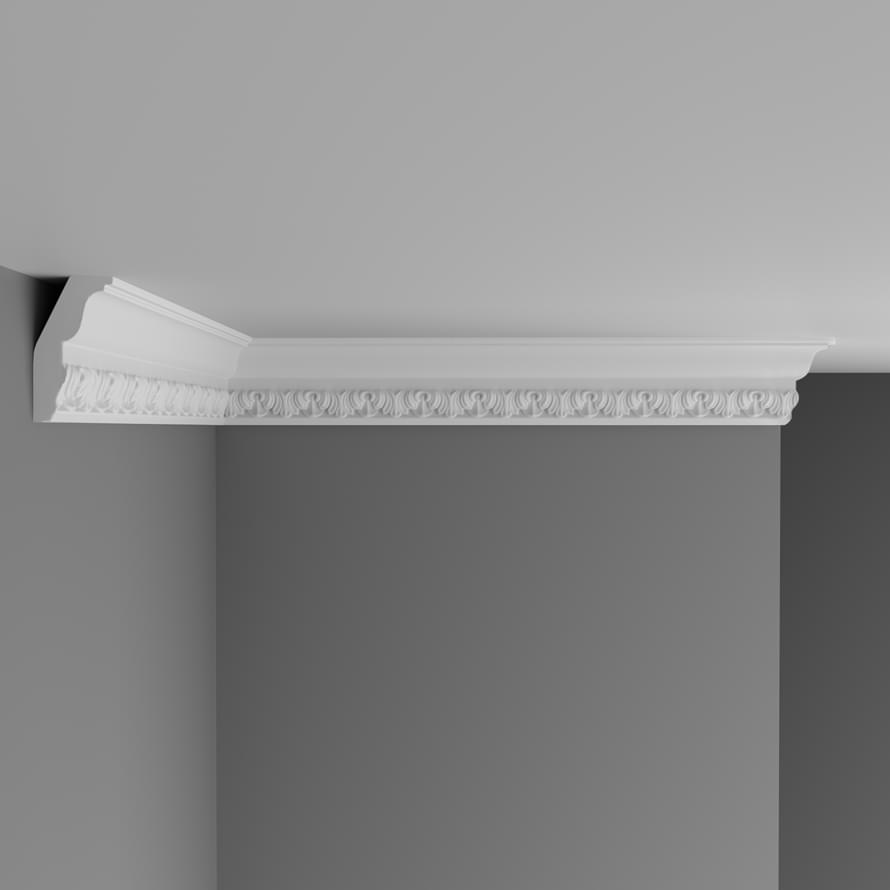 Плинтус Decomaster Лепнина Из Полиуретана DT 33FL Плинтус Потолочный Гибкий 240x8x3.5 см поверхность матовая