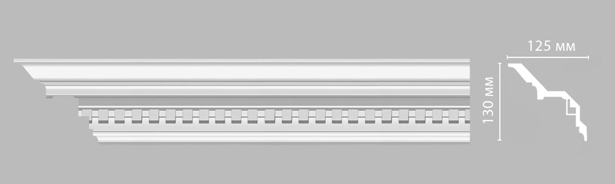 Плинтус Decomaster Лепнина Из Полиуретана DT 5A Плинтус Потолочный 240x13x12.5 см поверхность матовая