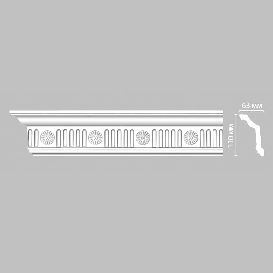 Плинтус Decomaster Лепнина Из Полиуретана DT 88152 Плинтус Потолочный 240x11x6.3 см поверхность матовая