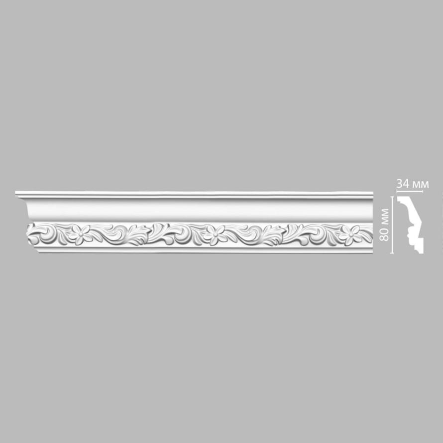 Плинтус Decomaster Лепнина Из Полиуретана DT 9829 Плинтус Потолочный 240x8x3.4 см поверхность матовая