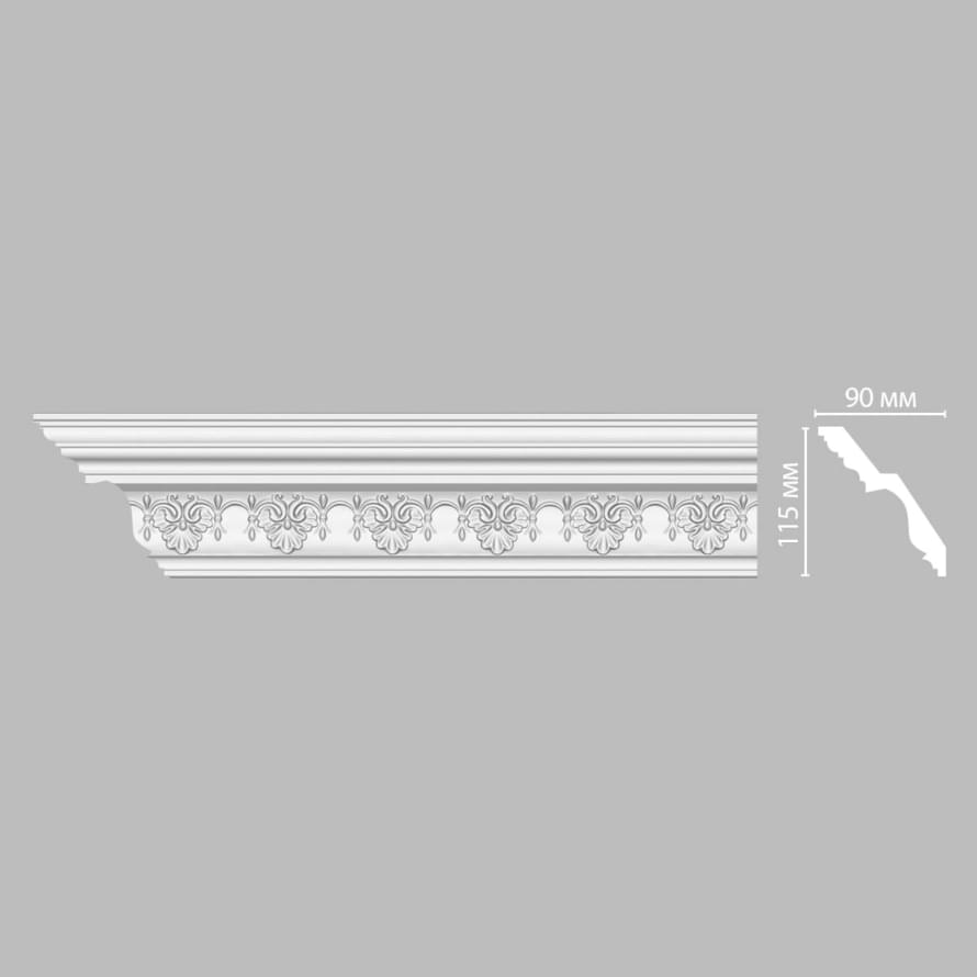 Плинтус Decomaster Лепнина Из Полиуретана DT 9851 Плинтус Потолочный 240x11.5x9 см поверхность матовая