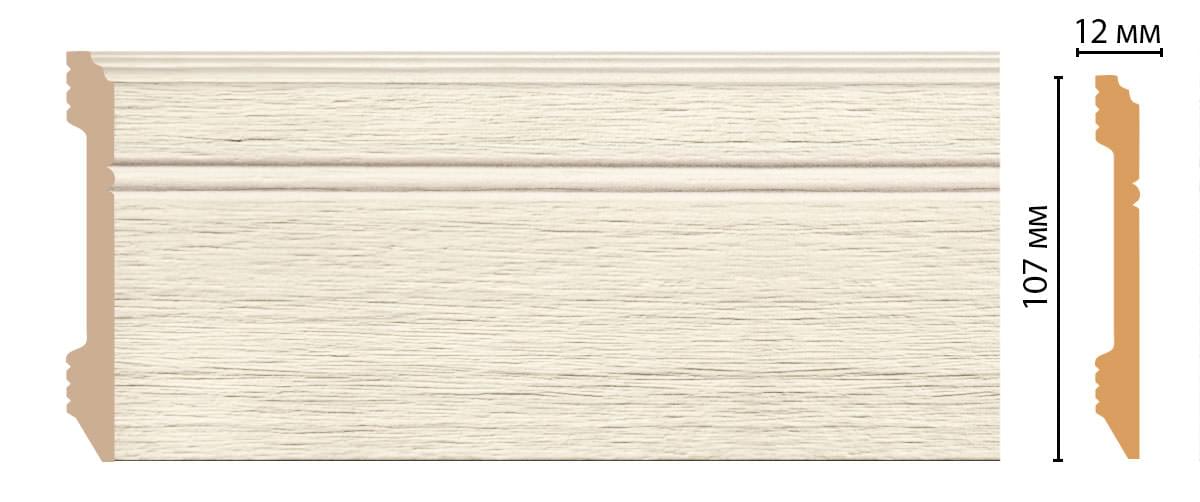 Плинтус Decomaster Напольные Плинтусы D105-1070 240x10.7x1.2 см поверхность матовая
