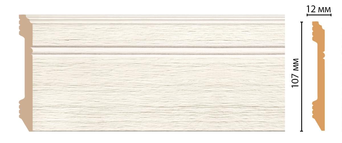 Плинтус Decomaster Напольные Плинтусы D105-70 240x10.7x1.2 см поверхность матовая