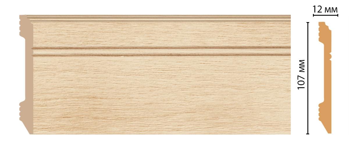 Плинтус Decomaster Напольные Плинтусы D105-71 240x10.7x1.2 см поверхность матовая
