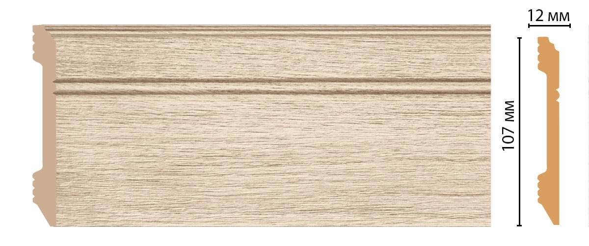 Плинтус Decomaster Напольные Плинтусы D105-72 240x10.7x1.2 см поверхность матовая
