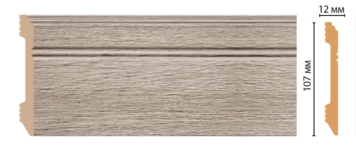 Плинтус Decomaster Напольные Плинтусы D105-77 240x10.7x1.2 см поверхность матовая