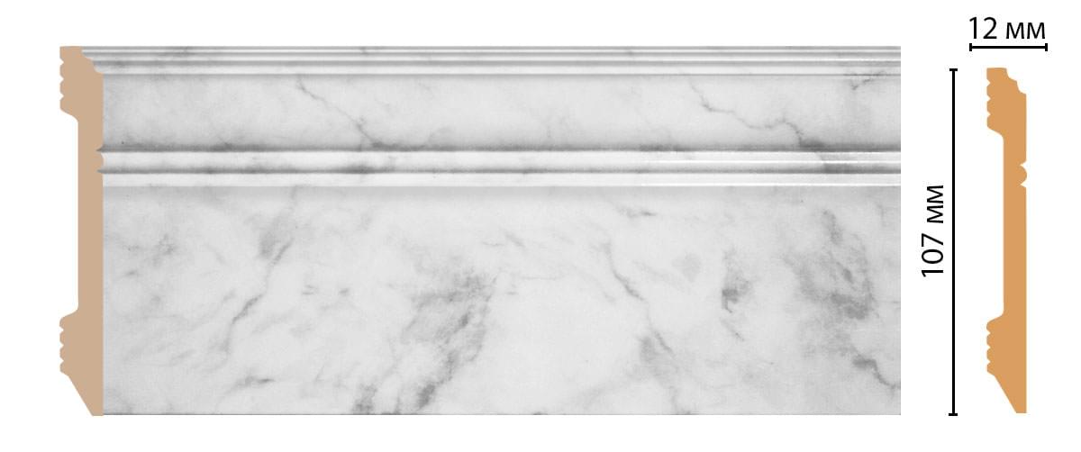 Плинтус Decomaster Напольные Плинтусы D105-79 240x10.7x1.2 см поверхность матовая