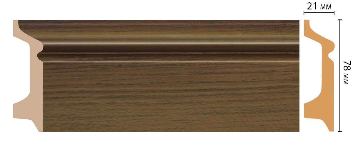 Плинтус Decomaster Напольные Плинтусы D122-88 240x7.8x2.1 см поверхность матовая