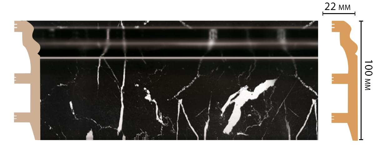 Плинтус Decomaster Напольные Плинтусы D232-78 240x10x2.2 см поверхность матовая