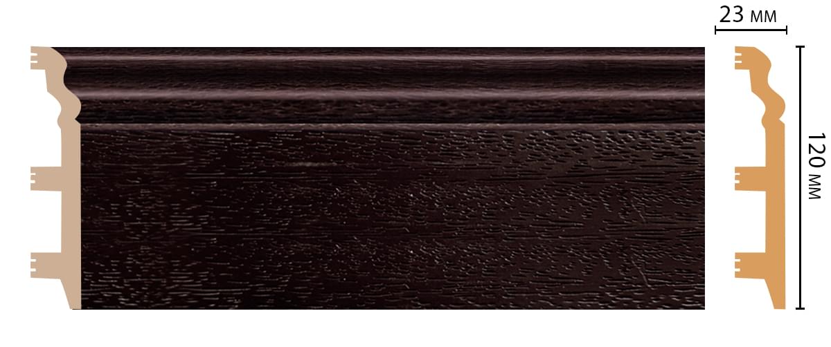 Плинтус Decomaster Напольные Плинтусы D233-433 240x12x2.3 см поверхность матовая
