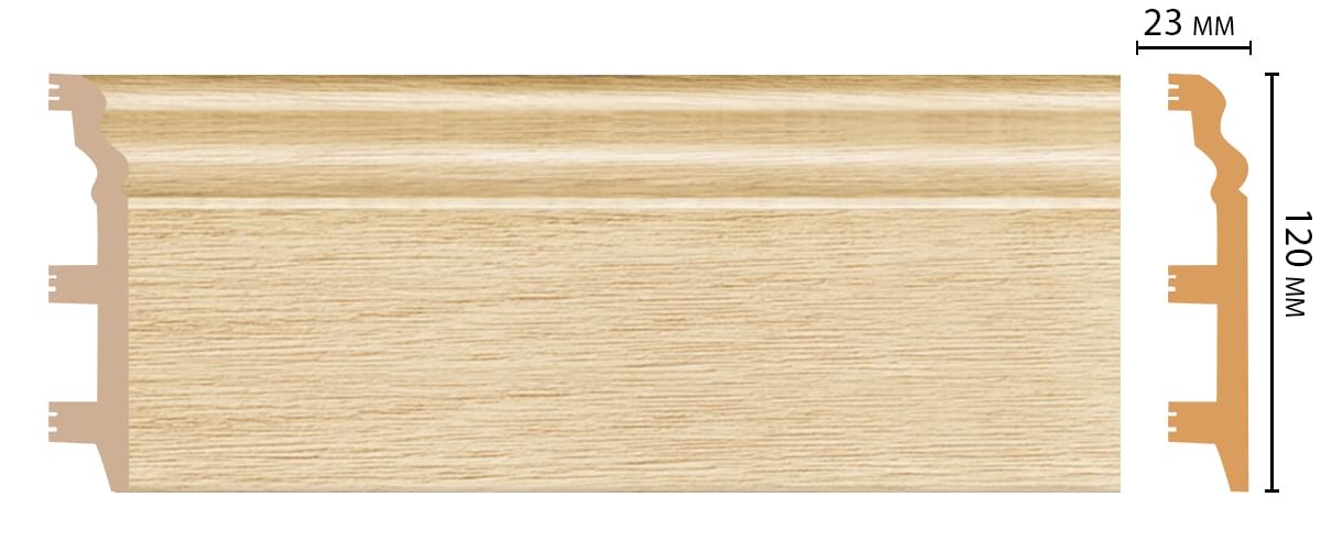 Плинтус Decomaster Напольные Плинтусы D233-71 240x12x2.3 см поверхность матовая
