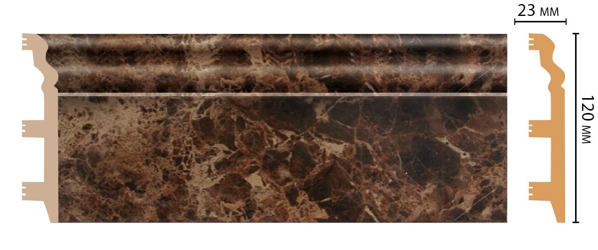 Плинтус Decomaster Напольные Плинтусы D233-713 240x12x2.3 см поверхность матовая