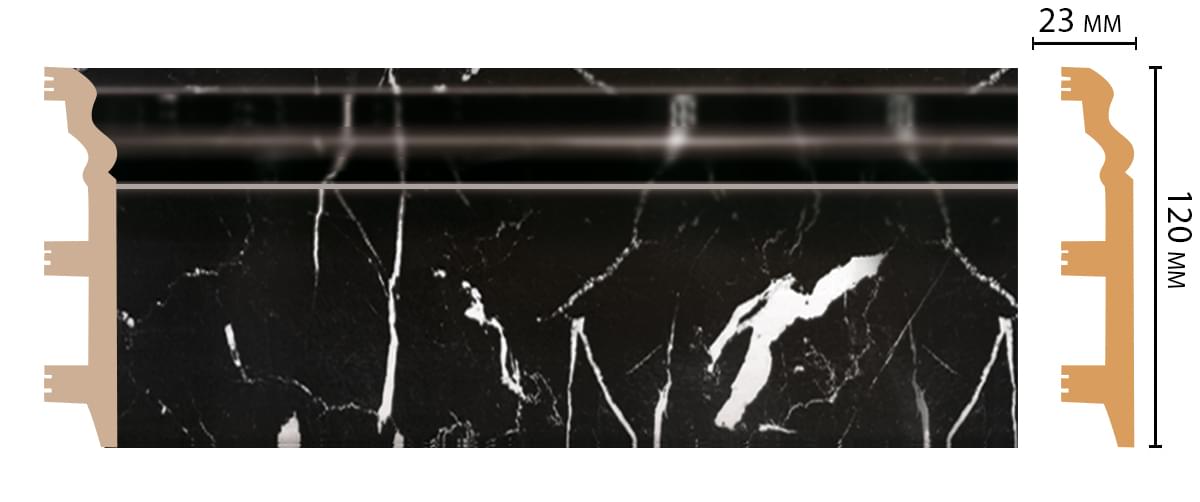 Плинтус Decomaster Напольные Плинтусы D233-78 240x12x2.3 см поверхность матовая