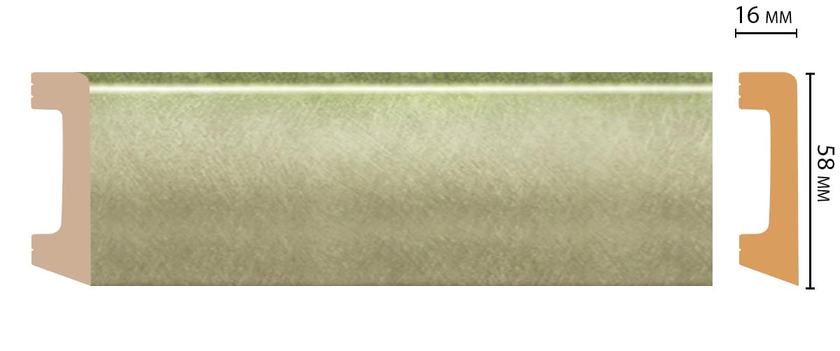 Плинтус Decomaster Напольные Плинтусы D234-373 240x5.8x1.6 см поверхность матовая