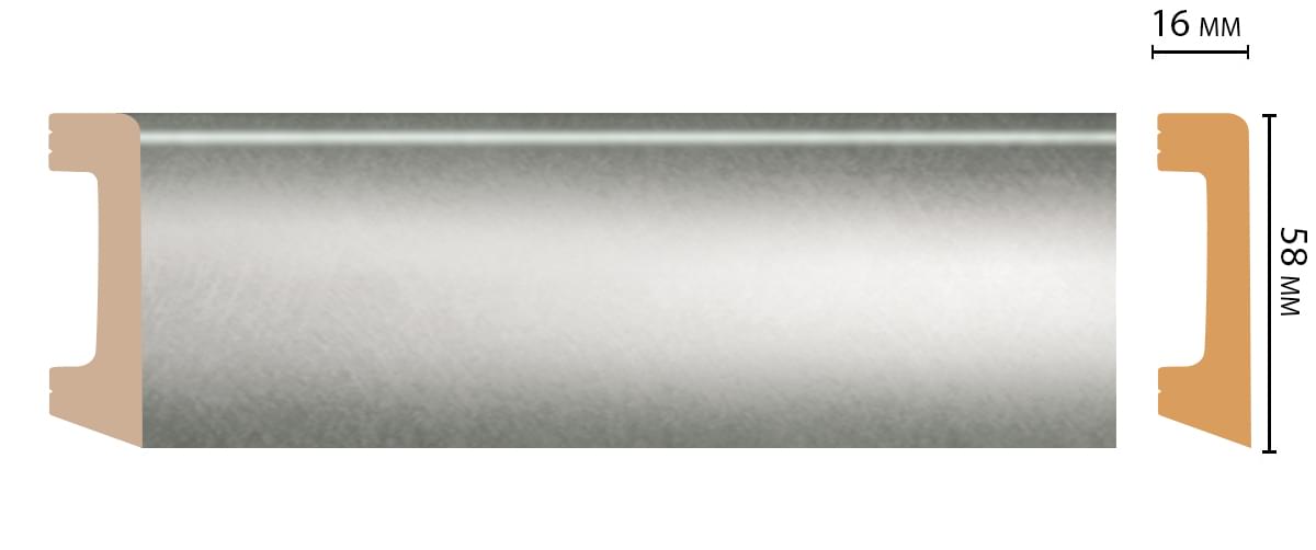Плинтус Decomaster Напольные Плинтусы D234-375 240x5.8x1.6 см поверхность матовая