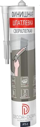 Decor Dizayn Сопутствующие Товары Ft 1 Акрил Шпатлевочный Сверхлегкий 290  поверхность 