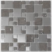 Плитка Diffusion Alu Emoi Cube Inox Metal 30x30 см, поверхность микс