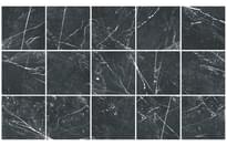 Плитка Diffusion Base Porcelain Stone Mix Carrara Black Marble Set 15 Pcs 25x25 см, поверхность матовая