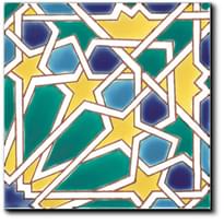 Плитка Diffusion Doremail Andalusian Carreau Morisco Bleu 15x15 см, поверхность глянец