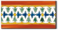 Плитка Diffusion Doremail Andalusian Frise Azzahra Automne 10x20 см, поверхность глянец